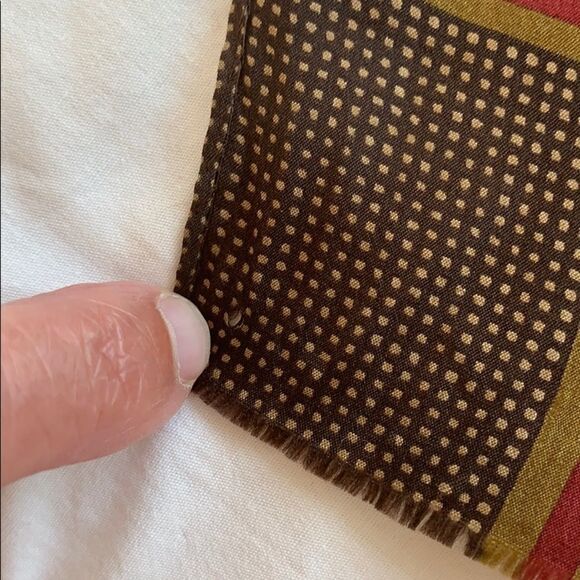 Calvin Klein silk geometric fringed scarf - Picture 9 of 9